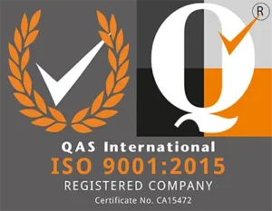 ISO 9001:2015 registered company logo